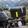 45l motociklo dėžė plastikinė abs sumontuota ant motociklo