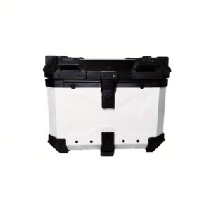 Aluminum white motorcycle top box