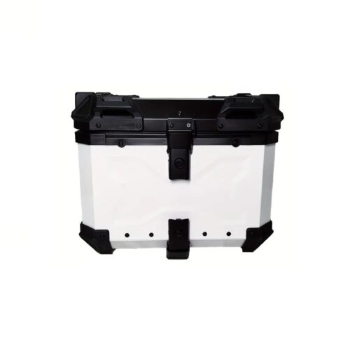 Aluminum white motorcycle top box