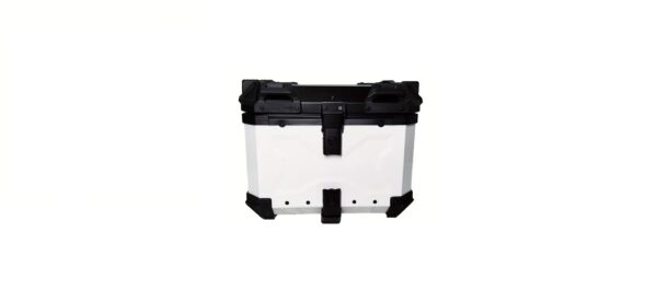 Aluminum white motorcycle top box